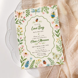 Liebeskäfer-Baby-Shower-Einladung Einladung