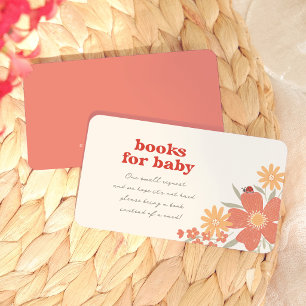 Liebeskäfer Retro-Buch für Baby Girl Baby Shower Begleitkarte