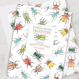 Liebeskäfer Valentinstag Grußkarte Feiertagskarte