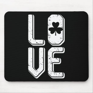 Liebeskleeblatt St. Patricks Day Pub Art Bild Desi Mousepad