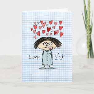 Liebeskranke Valentine Feiertagskarte