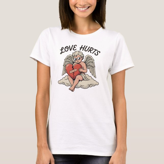 Liebeskummer Cupid Engel T-Shirt (Vorderseite)