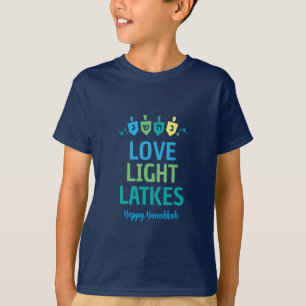Liebeslicht Latkes Chanukka Dreidel Kinder T-Shirt
