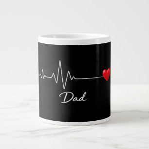 Liebeslinie Vatergeschenk Jumbo-Tasse