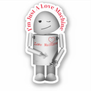 Liebesmaschine Valentine Aufkleber