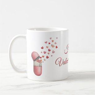 Liebesmedizin Valentinstag-Design Kaffeetasse