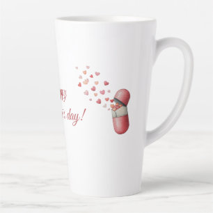 Liebesmedizin Valentinstag-Design Milchtasse