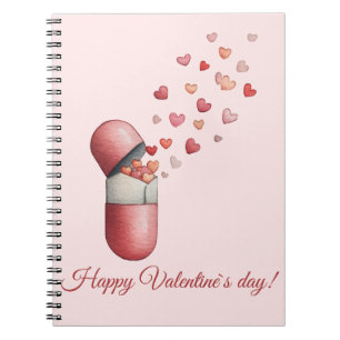 Liebesmedizin Valentinstag-Design Notizblock