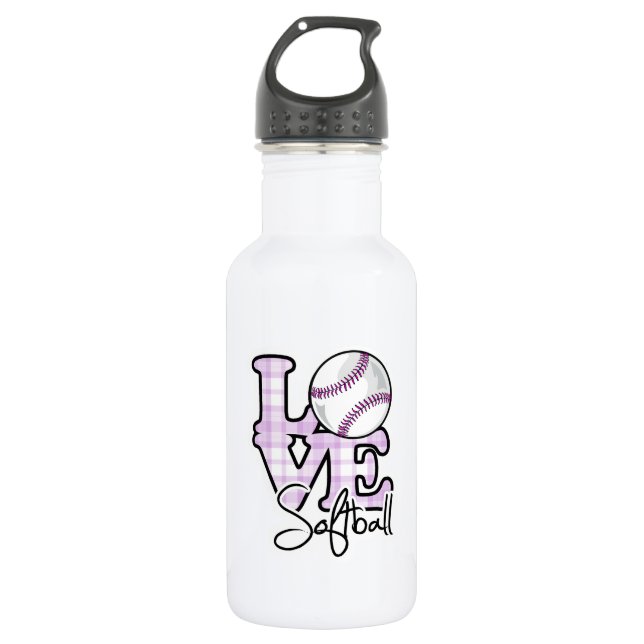 LiebeSoftball Trinkflasche (Vorderseite)