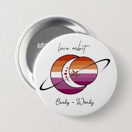 Liebesorbit Sonnen- und Monduntergangs-Flagge für  Button