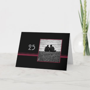Liebespaar 25. Hochzeitstag-Gratulationskarte Karte