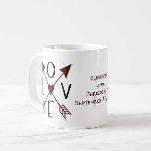 Liebespfeile Hochzeits- Verlobungs- Jubiläumsgesch Kaffeetasse