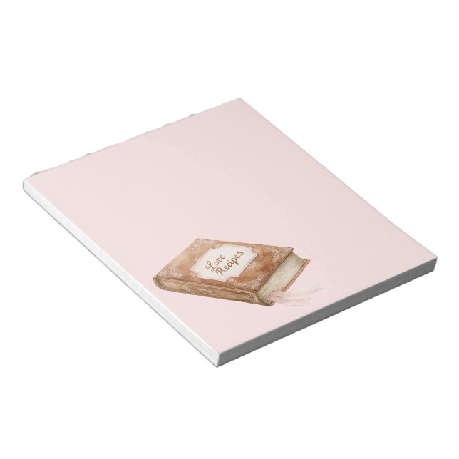 Liebesrezeptebuch Notizblock (angewinkelt)