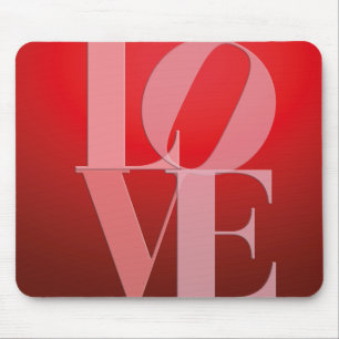 Liebesromanze Rot Pink Mousepad