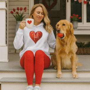 Liebesrotes Herz Valentinstag für Sie  Hoodie