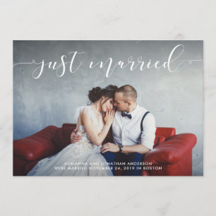 Liebesskript   Hochzeitsankündigung mit Foto Ankündigung