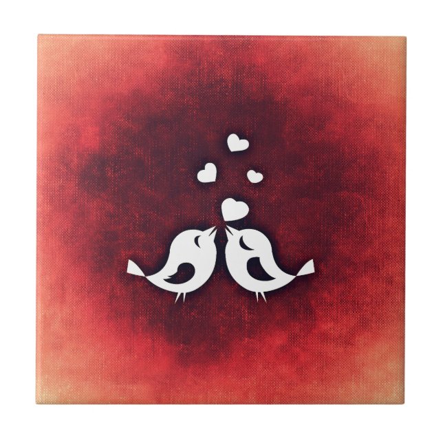 Liebesvögel Fliese (Vorderseite)