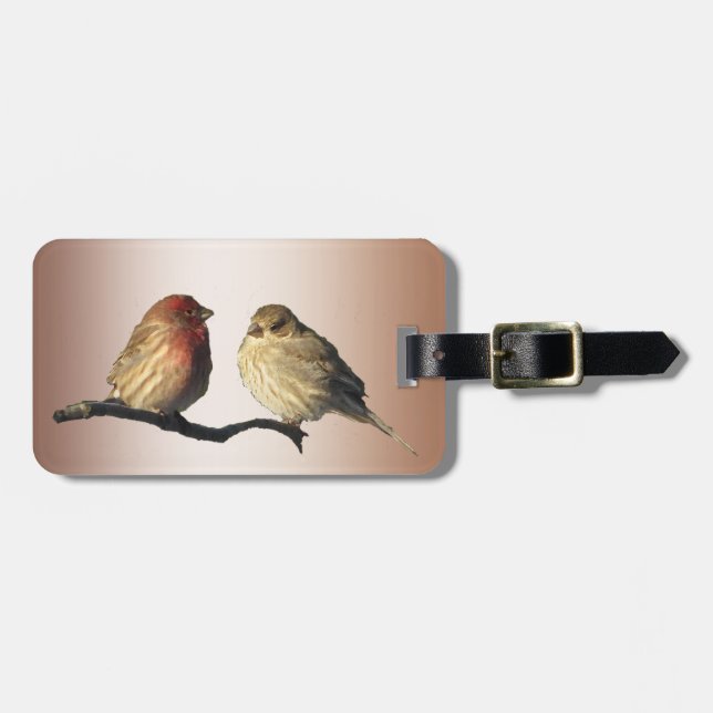 Liebesvögel Gepäckanhänger (Vorderseite horizontal)