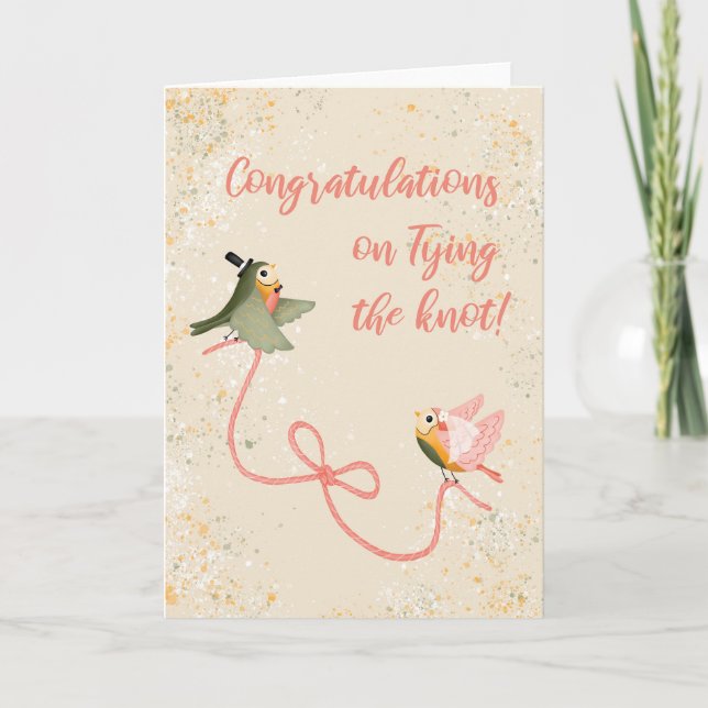 Liebesvögel Glückwunsch Hochzeitskarte Karte (Vorderseite)