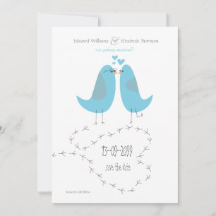 Liebesvögel Heiratsantrag Hochzeitsankündigung Save The Date