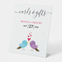 Liebesvögel & Herz Hochzeitskarten & Geschenke