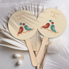 Liebesvögel Hochzeit Fächer