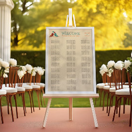 Liebesvögel Hochzeit Poster