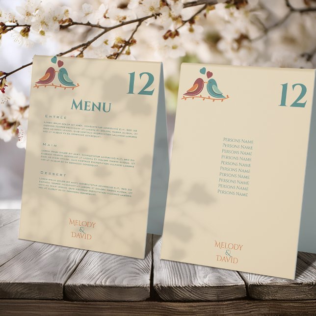 Liebesvögel Hochzeit Tischaufsteller (Von Creator hochgeladen)