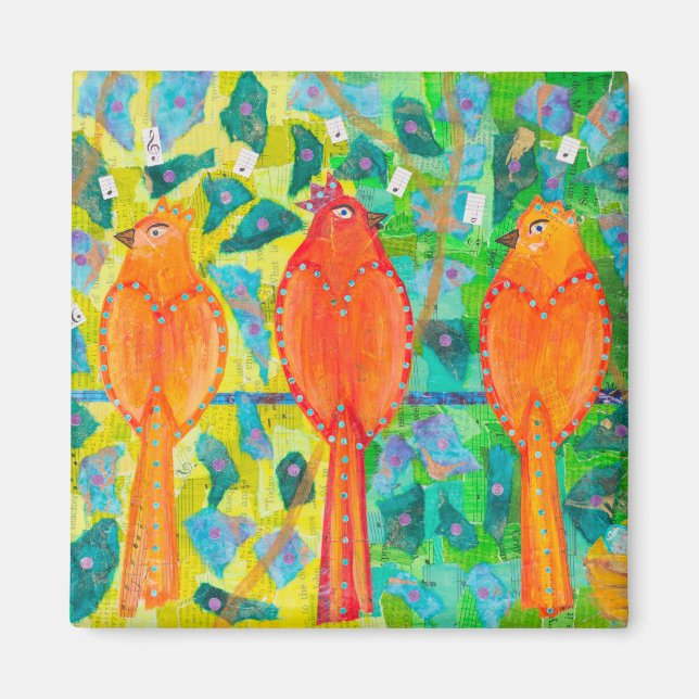 Liebesvögel Magnet (Vorne)