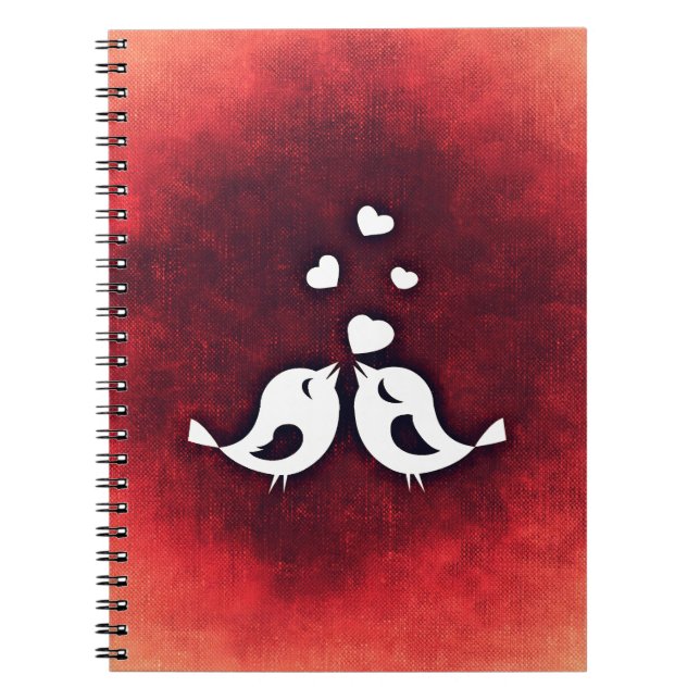 Liebesvögel Notizblock (Vorderseite)