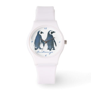 Liebesvögel Penguin Couple Thunder_Cove Armbanduhr