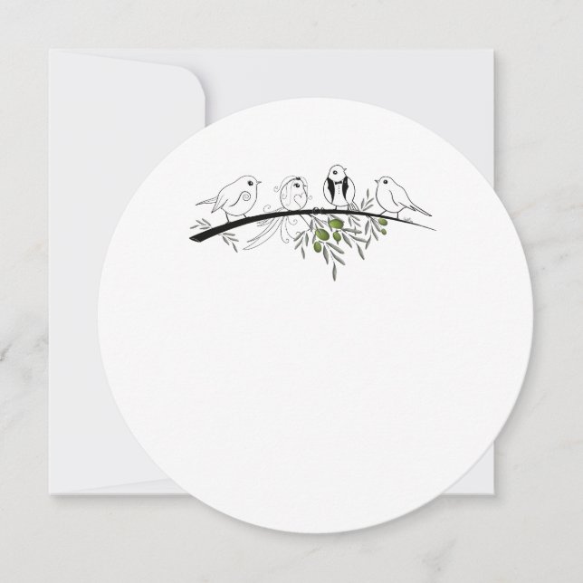 Liebesvögel Save The Date (Vorderseite)