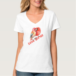 Liebesvögel Valentinstag T-Shirt