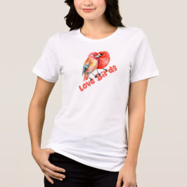 Liebesvögel Valentinstag Tri-Blend Shirt