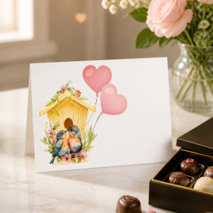 Liebesvogel Valentinstagskarte Feiertagskarte