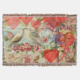 Liebesvögel Vintage Antike Herz Decke