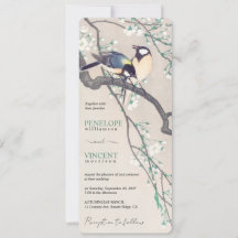 Liebesvögel - Vintage-Kunst-Hochzeit