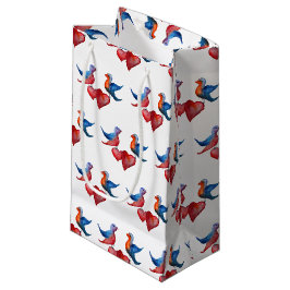 Liebesvögel, Wasserfarben Vögel Geschenktasche Kleine Geschenktüte