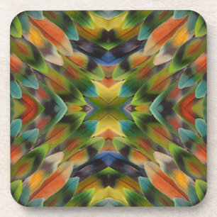 Liebesvogelfeder-Kaleidoskop Untersetzer