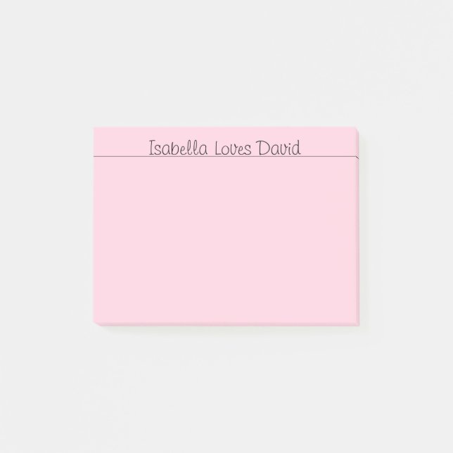 Liebesworte rosa post-it klebezettel (Vorderseite)