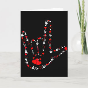 Liebeszeichensprache Herz Asl Gehörloser Valentins Karte
