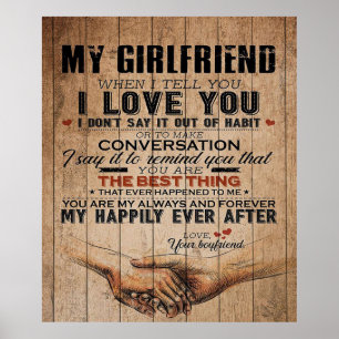 Liebeszitat für Freundin Lustige Zitate Geschenk Poster