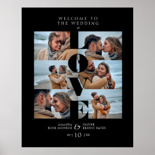 Liebeszitat Schwarze Collage Willkommen Hochzeit 6 Poster