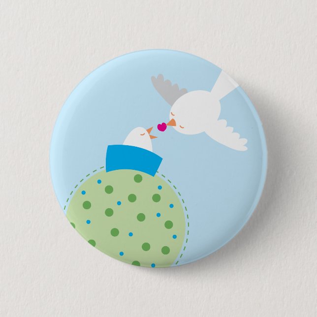 Liebevogelgeben Button (Vorderseite)