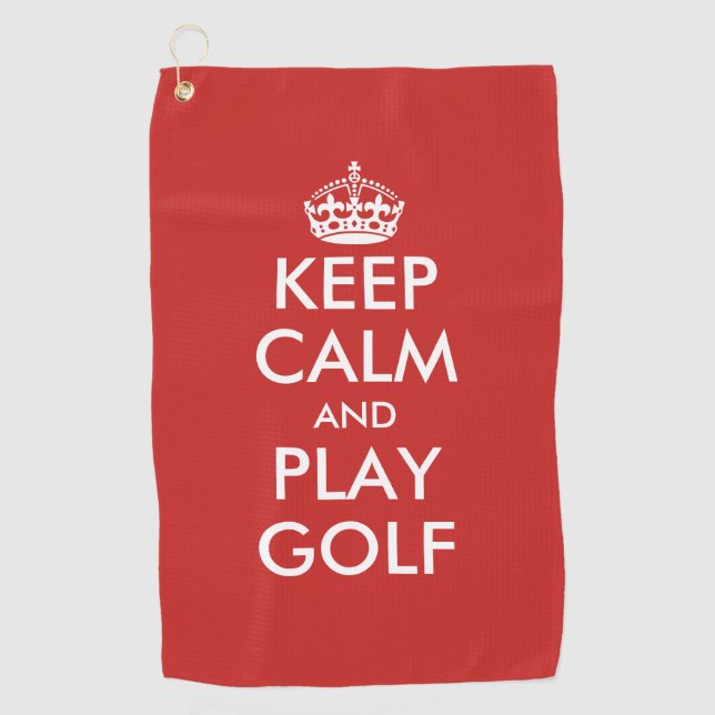Liebevoll behalten und ruhig, Golfhandtuchgeschenk Golfhandtuch (Vorderseite)