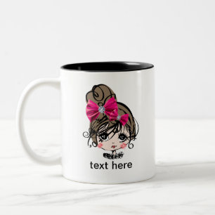 liebevoll , pink , beuge, süß, niedlich, kinder zweifarbige tasse