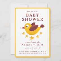 Liebevolle Babyparty-Einladung