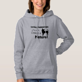 Liebevolle Chihuahua kommen gerade natürlicher Hoodie