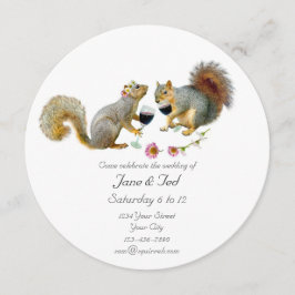 Liebevolle Eichhörnchen, die Einladung Wedding