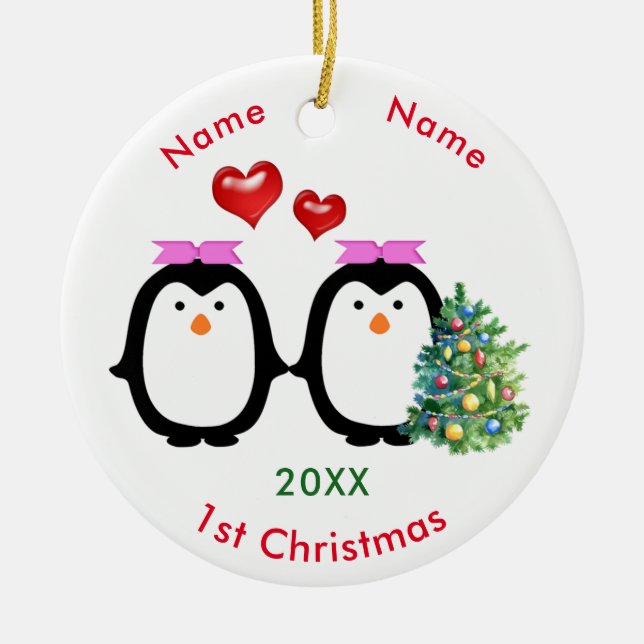 Liebevolle Frau-1. Weihnachten der Keramikornament (Vorne)